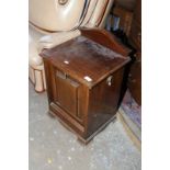 Mahogany coal box with slope fall front