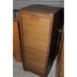 1920/30s oak office style cabinet with roller shutter tambour door