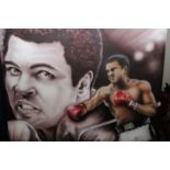 Large canvas boxing print of Mohammed Al