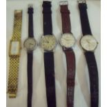 Selection of five wrist watches including Nayal, Allaine, Astro Automatic etc