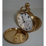 18ct gold cased presentation Full Hunter pocket watch by Thomas Russell & Son Liverpool with