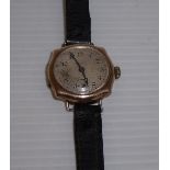 Ladies 9ct gold cased Wilsdoor & Davis Rolex wrist watch, the base back stamped no. 1189294