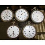 Selection of various assorted pocket watches in plated and other cases including open faced pocket