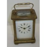 Early 20th C cast brass mantle clock , patent movement stamped and manufactured by The British