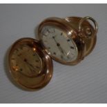 Cased 9ct gold chronograph Full Hunter pocket watch by Thomas Russell and Son Liverpool