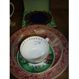 Royal Worcester over sized cup and saucer with Golf design,