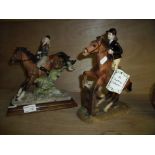 Two Academy Collection horse riding figurines