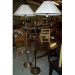 Two modern standard floor lamps (1 Marks & Spencer and 1 Laura Ashley (the one with the