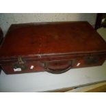 Leather vintage suitcase