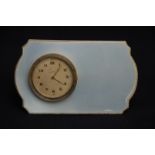 Silver and enamel dressing table clock b