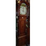 Eight day oak cased long cased clock by