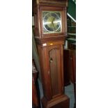 Modern oak case grandmother clock