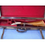 Cased 12 bore side by side Cogswell & Ha