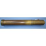 Late 18th C brass two drawer telescope w