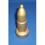 Turned brass trench art table lighter in