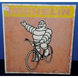 Double sided Michelin bicycle alloy advertising sign (43cm x 44cm)