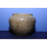 Circa 18th C Chinese ceramic bowl (15cm high x 18cm diameter) with crackle glaze (vendors family