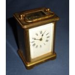 Brass cased carriage clock