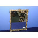 Small gilt framed rectangular wall mirror (35cm x 44cm)