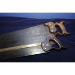 Two vintage handsaws by Henry Disston & Sons Philadelphia USA,
