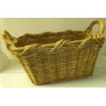 Twin handled wicker work basket (50cm x 40cm)