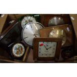 Selection of 1920s and later mantel clocks including Metamec (9)