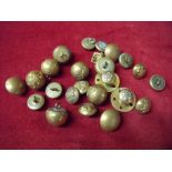 Collection of brass 10th Kings Royal Hussars buttons