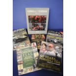 Selection of hardback Formula 1 related books including Formula 1 Unseen Archives, F1 Legends,