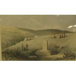 Framed and mounted coloured print The Windmill Ravine The Victoria Redoubt (the grave of the