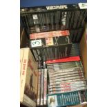 Box containing an large quantity of various war related DVDs including War in the Pacific,