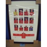 Framed and mounted England World Cup Winners 1966 souvenir picture signed by Geoff Hurst,