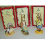 Three Royal Doulton Bunnykins figurines 'Gardener',