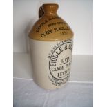Stoneware loop handled bottle Biddle and Gingell Ltd Ginger Beer,