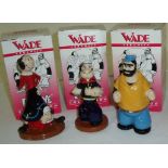 Three Wade Popeye Collection figurines, 'Popeye',