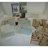 Large selection of hand written letters, newspaper clippings,