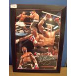 Framed and mounted signed Anthony Joshua