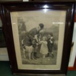 Edwardian framed print entitled 'The Hun