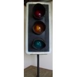 Large traffic light on stand