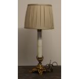 Gilt and onyx table lamp