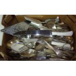 Box of assorted cutlery