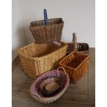 Selection of wicker baskets