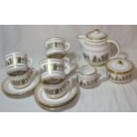 Neofitou half teaset comprising tea cups, saucers, teapot,