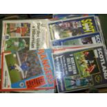 Large selection of 1970's & 80's football programs including Rangers, Kilmarnock, Dundee,