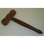 Turned wooden gavel