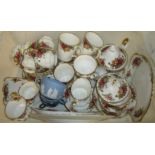 Selection of Royal Albert Old Country Roses comprising teapot, milk jug, sugar bowl, six mugs,