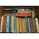 Box of assorted books including 'Dictionary Of Trout Flies',