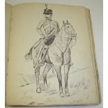 Sketch book containing a large selection of drawings including various topics including animals,