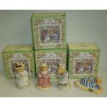 Four Royal Doulton Brambly Hedge figurines 'Mrs Apple', 'Mr Apple',