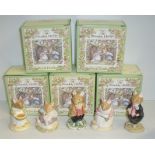 Five Royal Doulton Brambly Hedge figurines 'Dusty Dogwood', 'Lord Woodmouse', 'Clover',