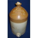 Large stoneware flagon 'W.J.